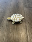Vintage Brass Turtle Tortoise Mother Of Pearl Inlay Shell Trinket Jewelry Box