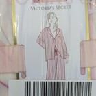 Victoria s Secret Cotton Flannel Button Pajama Set M Pink white Stripe 27389394
