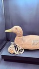 Antique Vintage Wood Duck Decoy Primitive Hunting Winged One Glass Eye