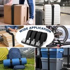 0 78  X5  Adjustable Cam Buckle Lashing Straps  Tie Down Straps 4 Pack  Black
