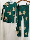 New Carter s Boys Reindeer Pajama Set Snug Fit Green Christmas  Many Sizes