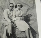 Man Woman 1940 s Ray Ban Sunglasses Shades Cool Vintage Snapshot Photo