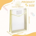 2 Pack A4 Plastic File Folders With Snap Closure  Khaki  Vertical