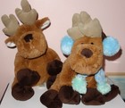 Set Of 2 Soft Tan Reindeer Plush Stuffed Animal Toys-flurrie From Animal Alley