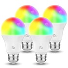 Smart Light Bulb  Abovelights A19 E26 9w Wifi Led Smart Bulb  Alexa 4-pack