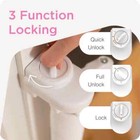 Perma Child Safety Baby Gates 38 6 hx4 33 wx2 76 d Ultimate Retractable White