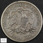 1876 S Love Token Seated Liberty Silver Half Dollar 50c - Engraved