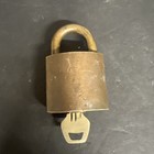 Vintage Brass Corbin Large Padlock Working With Key