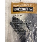 Everbilt Deluxe Self Latch Gate Set  Steel  Reversible Pin  Heavy Duty - Black