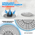 Zaa Shower Drain Hair Catcher  2 Pack Premium Silicone Drain Protector   Shower 
