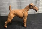 Vintage Jan Allan Brown Fox Terrier Figurine Dog Sculpture