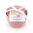 New Miffy By Magenta Sakura Pink Ceramic Baking   Measuring Cups Set Of 4         