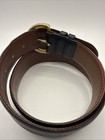 Vintage Coach Men   s Belt Medium 34 Black Glove-tanned Leather Solid Brass Buckle