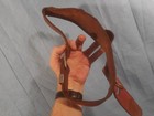 Vintage Hubley Holster Belt Texan Texas Bull  Full Grain Leather Toy For Cap Gun