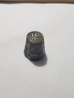 Vintage Pewter Thimble     10 Commandments Bible Verse Religious Collectible