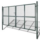 Double Door Fence Gate 118 1x59 1  Powder-coated Steel