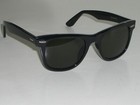 46mm Small Lens Vintage Bausch   Lomb W1871 Black Cover G15 Wayfarers Sunglasses