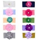 10pcs Baby Girl Headband Set Lace Bow Flower Soft Stretch Hair Bands Accessories