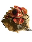 Vintage Antique Floral And Lace Hat Bonnet