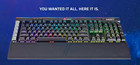 Nib    Gaming Keyboard  Corsair K95 Rgb Platinum Cherry Mx- Black W wrist Rest 
