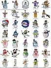 229 Winter Snowmen Penguins Bears Embroidery Machine Designs Pes Usb Drive