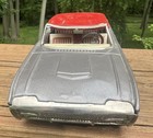 Vintage Bandai Tin Toy Friction 1963 Ford Thunderbird Car Gray-red-japan 8 