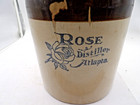 J M Rose Distillery Jug Rare Atlanta Vintage 2 Gallon Whisky Pottery
