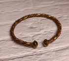Vintage Brass   Copper Bangle Twisted Bangle 8-9   Vgc