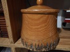Vintage Adirondack Native American Indian Wood Souvenir  Jar Container