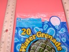 Vtg retro Grenade Water Balloons  20ct  Nat l Latex Products Co  Ashland oh 1309