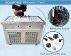 Kolice Commercial Long Square Pan Fried Ice Cream Machine  Etl Certificate