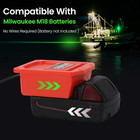 Led Underwater Green Fishing Light Compatible For Milwaukee M18 Battery  13w 130