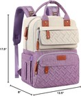 Unisex Diaper Bag Backpack  Purple  Large Capacity