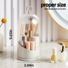 Rotate Toothbrush Holder With Cover - Transparent Pc Countertop Organizer  Du   