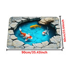 3d Optical Illusion Non Slip Door Floor Mat Washable Koi Fish Doormat