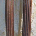 Pair Of Antique Carved Wood Columns - Fluted