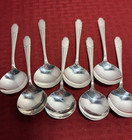 Wm Rogers ultra Pattern  8 cream Soup bullion Spoons excellent