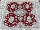 6x6 Ft Square Hand Knotted Turkish Afghan Traditional Oriental Chobi Wool Rug