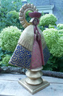 Virgin Del Camino Wood Devotional Statue Handmade Guanajuato Mexico Folk Art