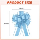 10pcs 6 Inch Large Pull Bow Gift Wrapping Ribbon Light Blue