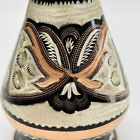 Vintage Turkish Copper Erzincanlilar Vase Hand Made In Turkey Etched   Painted