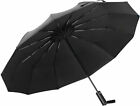 12 Ribs Auto Open Close Umbrella Large Strong Waterproof Windproof Reinforced
