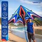 Blue Large Delta Kite For Adults      extremely Easy To Fly For Beginners