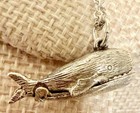 Jonah And The Whale Vintage Mechanical Articulated Charm Pendant Necklace