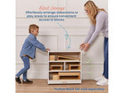 Mobile Block Storage Cart  Small  Classroom Furniture  White Wash Color
