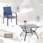 5 Piece Outdoor Dining Set Patio Table Chairs Furniture Set For Garden Lawn Yard