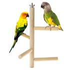 Parrot Bird Toy 4 Layer Stages Natural Wood Rotating Ladder Pet Cage Accessories