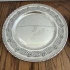 Vintage Set Of 8 R Wallace   Sons Sterling Silver Ornate Bread Plate 6    2899 -9