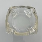 Vintage Clear Glass Ashtray Art Deco Style Square Cigar Cigarette 4 5 