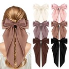 6pcs Big Bows Hair Clips Vintage Large Ribbon Bow Clips Cute Oversized Style 1